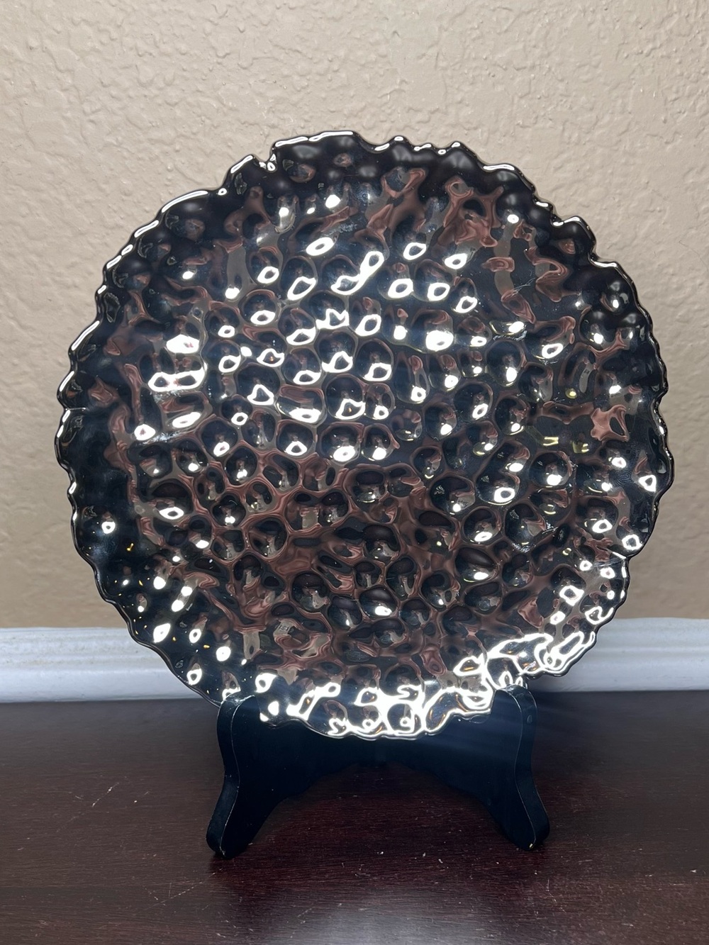 Metallic Silver Accent Plate, Luna Park, Multiple Available